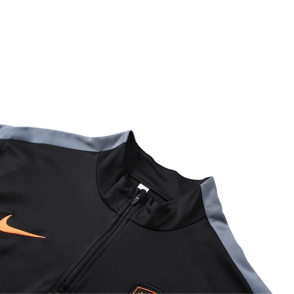 Conjunto Agasalho Seleção Holanda Jaqueta e Calça Preto 2026
