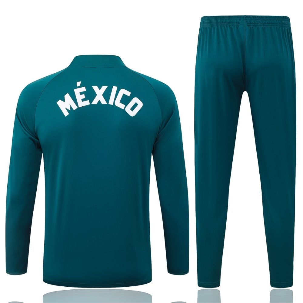 Conjunto Agasalho Seleção México Jaqueta e Calça Verde Petróleo 2026