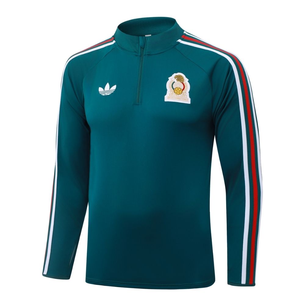 Conjunto Agasalho Seleção México Jaqueta e Calça Verde Petróleo 2026