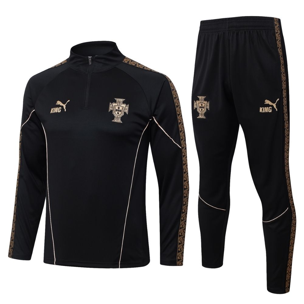 Conjunto Agasalho de Treino Seleção Portugal Jaqueta e Calça Preto 2026