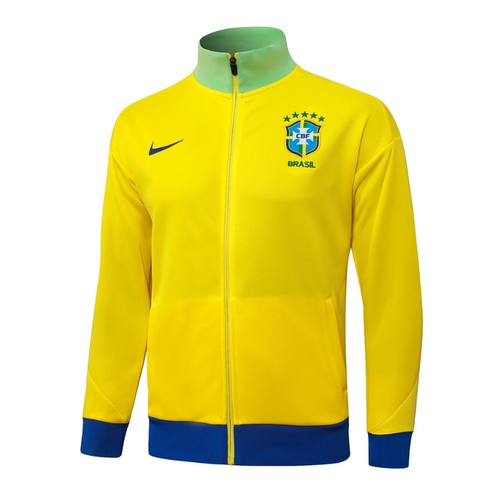Conjunto Agasalho Seleção Brasileira Jaqueta e Calça Amarelo 2026