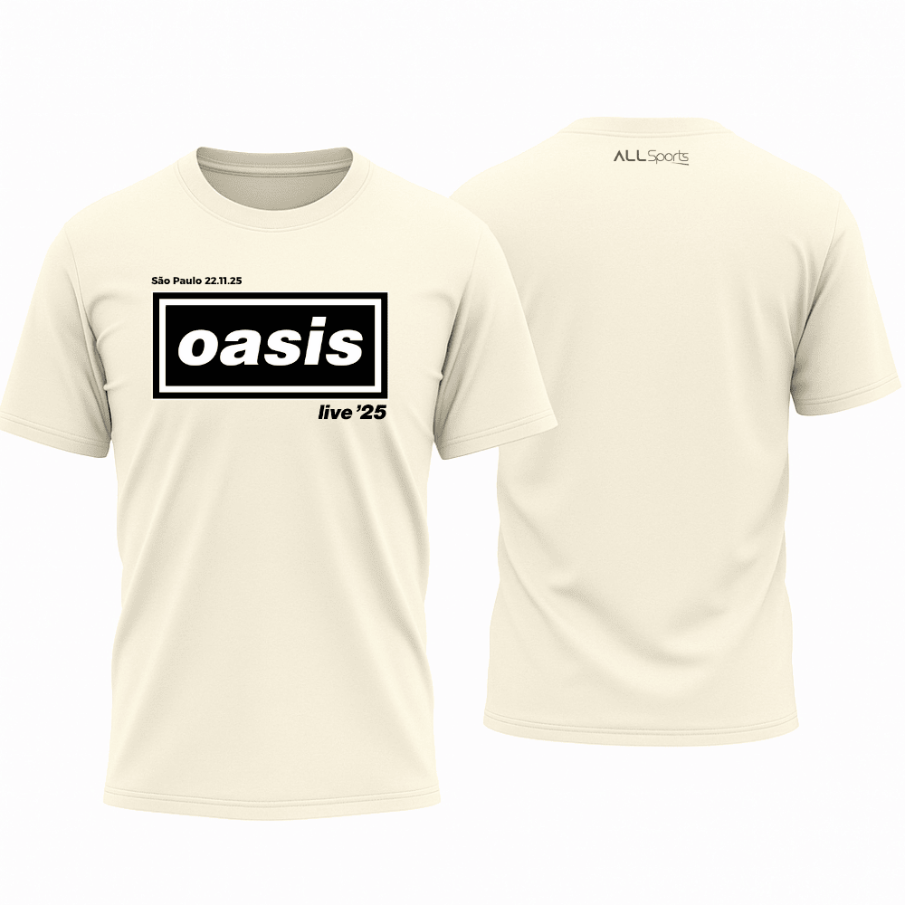Camiseta All Sports Sounds Of The Game Oasis Live 25 Tour São Paulo 22.11.25 Off White