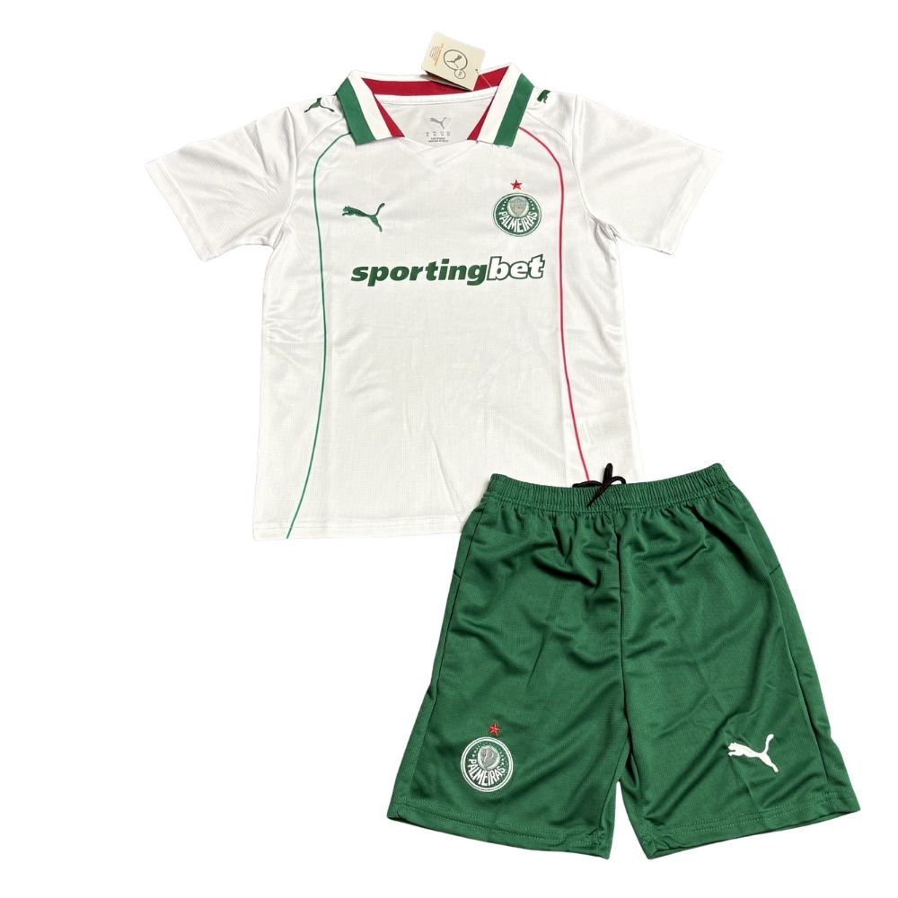 Kit Conjunto Infantil Palmeiras Home 26/27 Branco