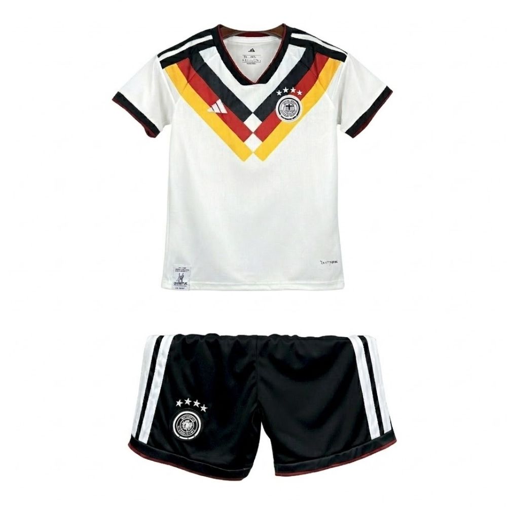 Kit Conjunto Infantil Alemanha Home Copa do Mundo 2026 Branco