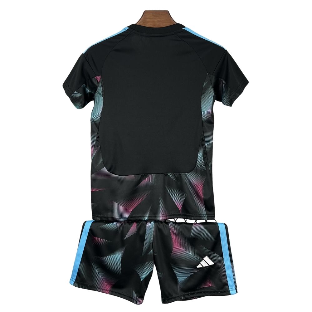 Kit Conjunto Infantil Argentina Goleiro Copa do Mundo 2026 Preto