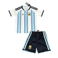Kit Conjunto Infantil Argentina Home Copa do Mundo 2026 Listrado