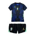 Kit Conjunto Infantil Brasil Away Copa do Mundo 2026 Azul