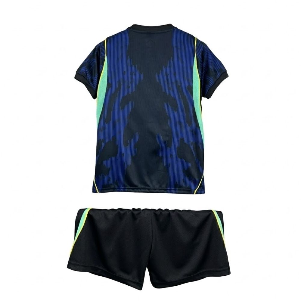 Kit Conjunto Infantil Brasil Away Copa do Mundo 2026 Azul