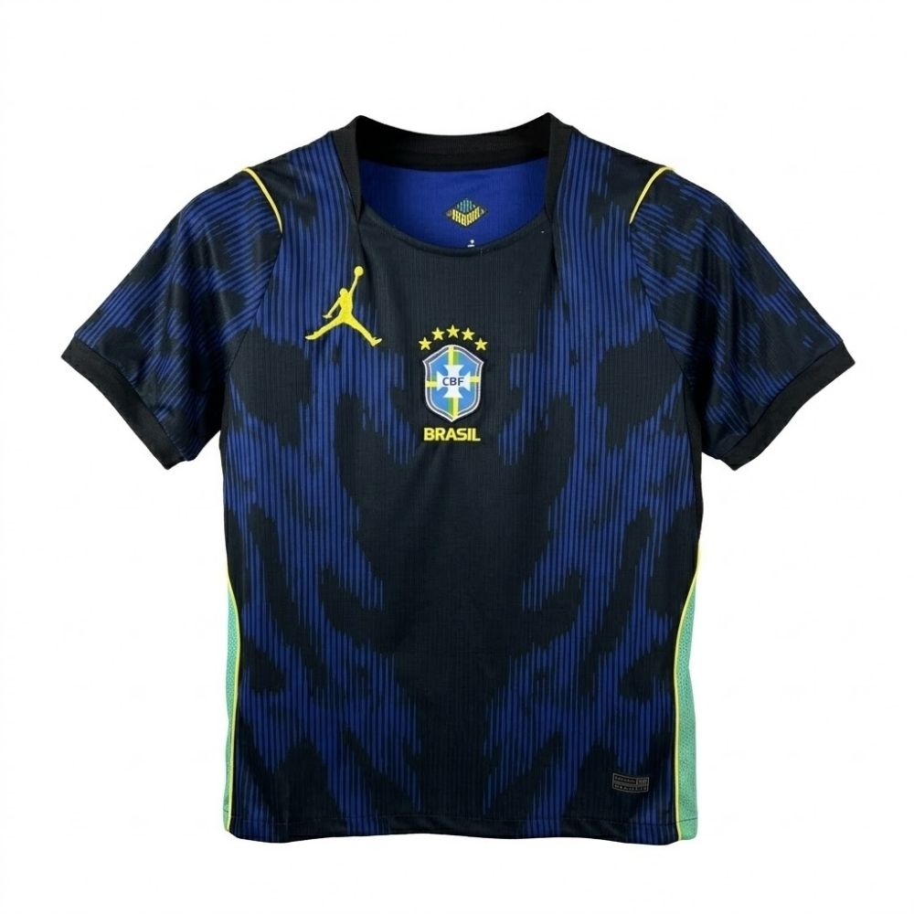 Kit Conjunto Infantil Brasil Away Copa do Mundo 2026 Azul