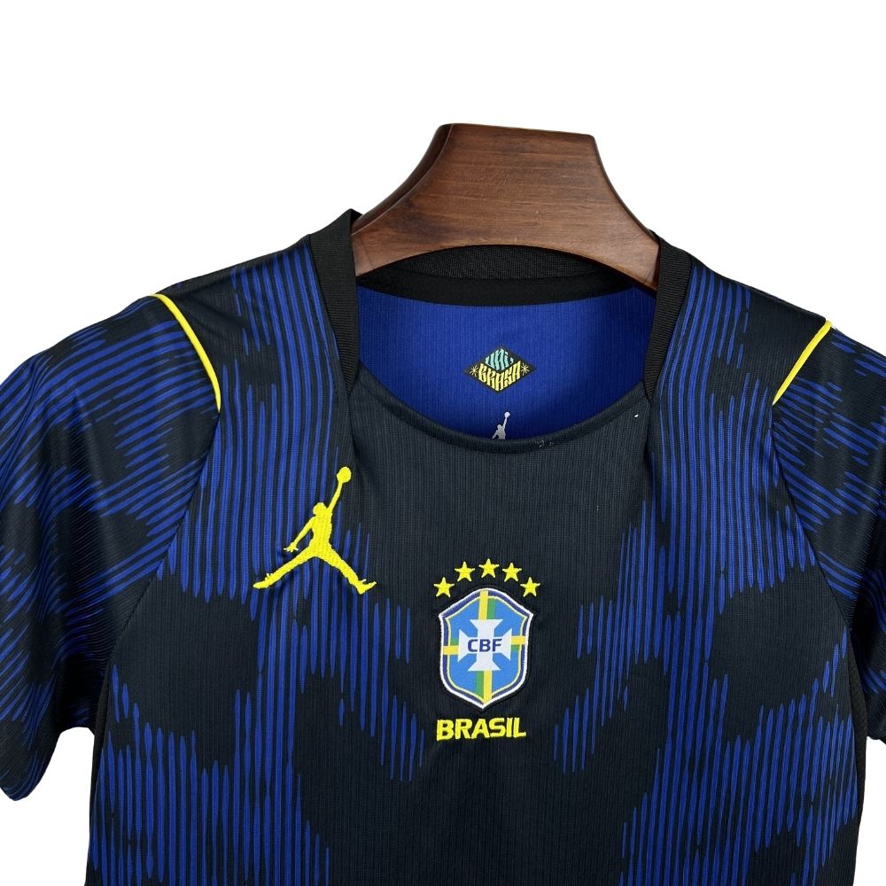 Kit Conjunto Infantil Brasil Away Copa do Mundo 2026 Azul