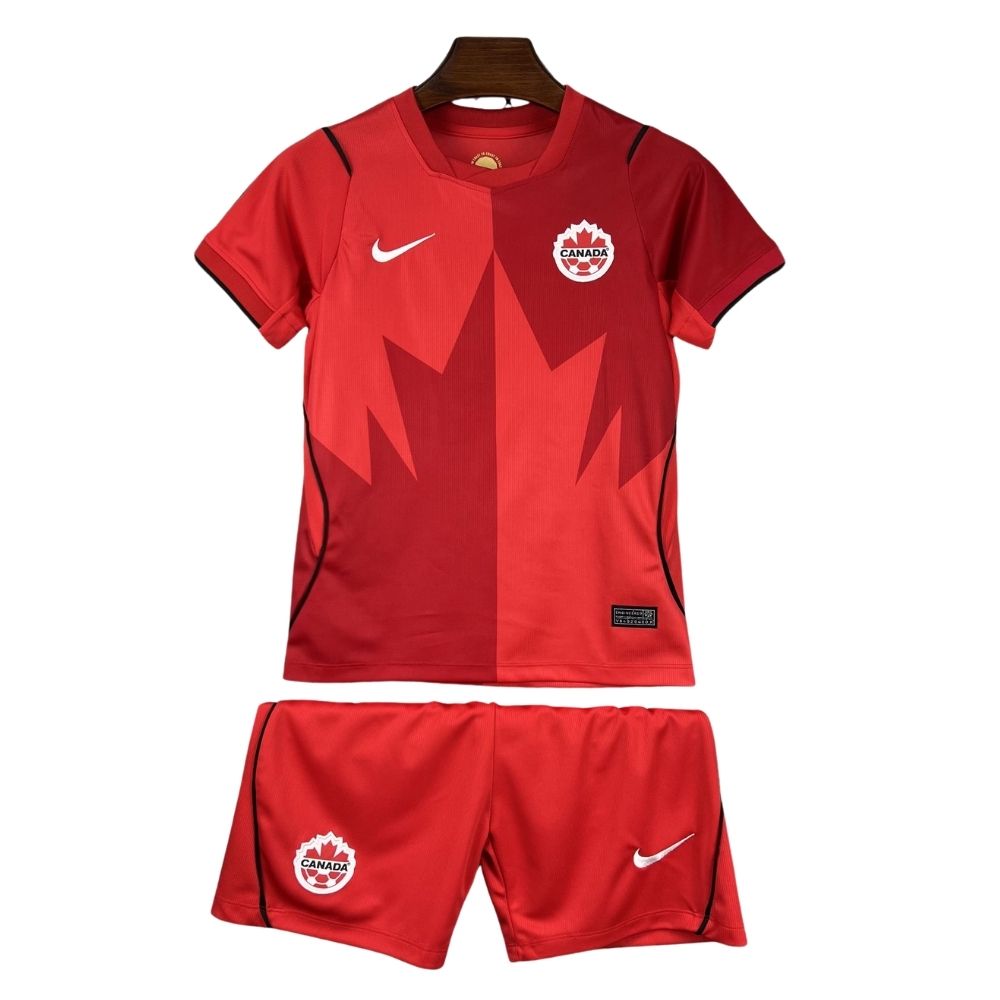 Kit Conjunto Infantil Canadá Copa do Mundo 2026 Vermelho
