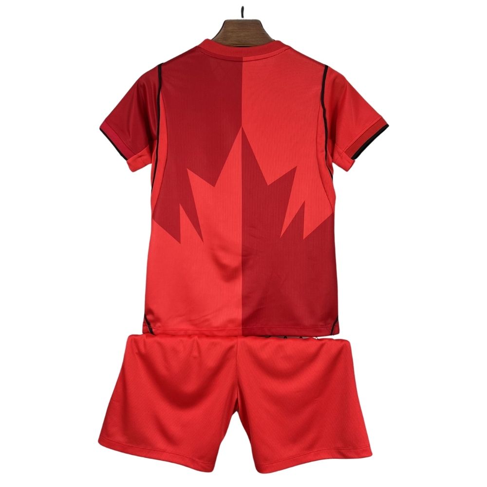 Kit Conjunto Infantil Canadá Copa do Mundo 2026 Vermelho