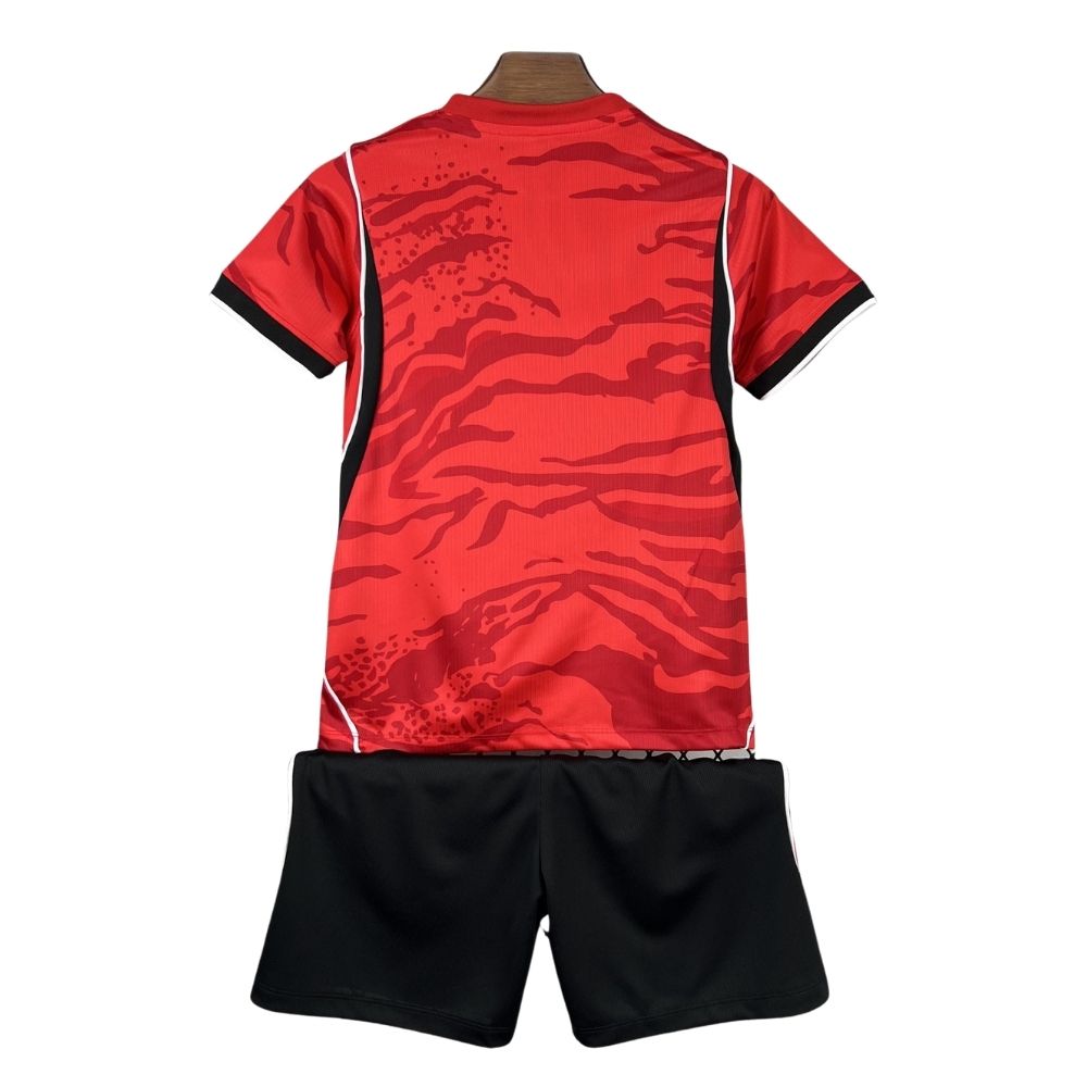 Kit Conjunto Infantil Coreia do Sul Home Copa do Mundo 2026 Vermelho