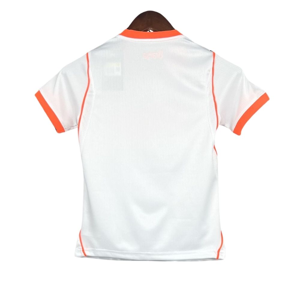 Kit Conjunto Infantil Holanda Away Copa do Mundo 2026 Branca