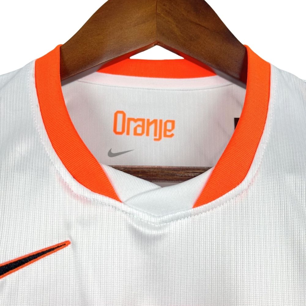 Kit Conjunto Infantil Holanda Away Copa do Mundo 2026 Branca