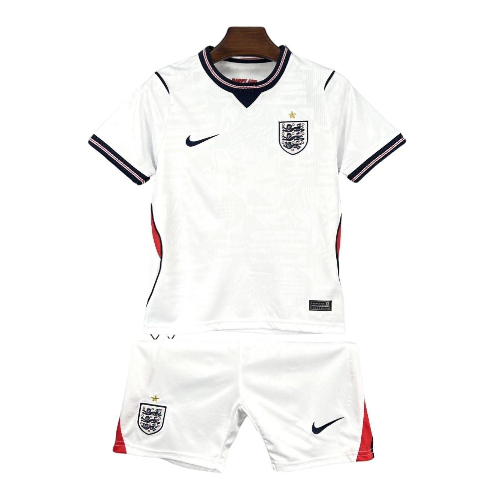 Kit Conjunto Infantil Inglaterra Home Copa do Mundo 2026 Branco