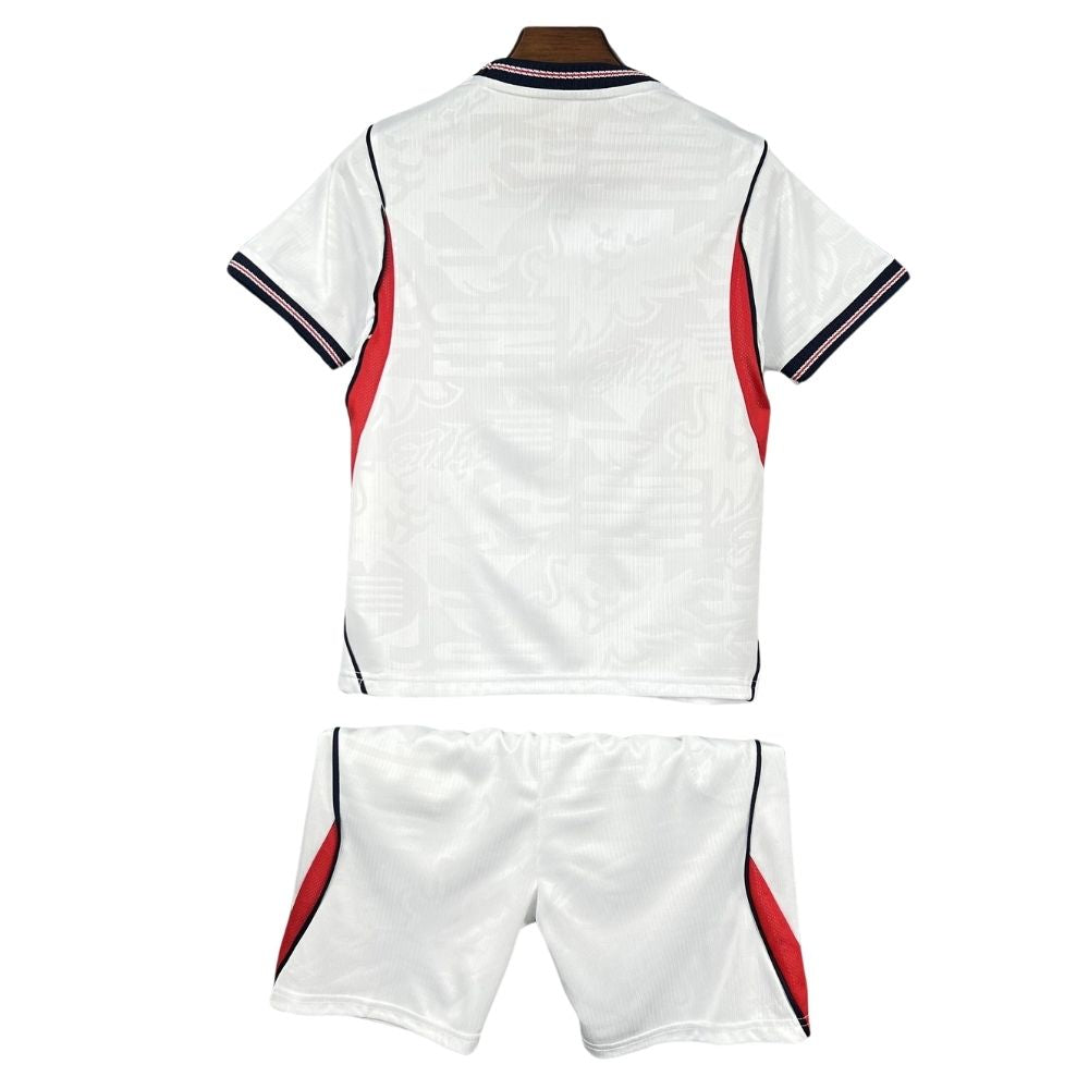 Kit Conjunto Infantil Inglaterra Home Copa do Mundo 2026 Branco