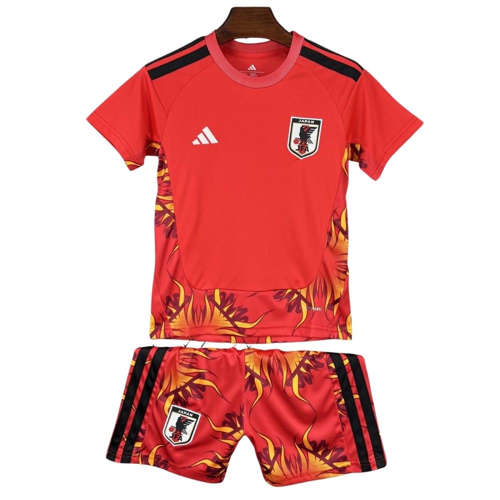 Kit Conjunto Infantil Japão Goleiro Copa do Mundo 2026 Vermelho