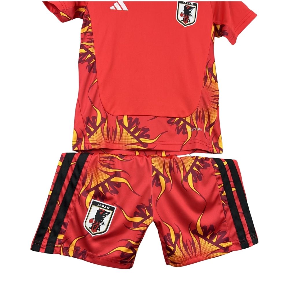 Kit Conjunto Infantil Japão Goleiro Copa do Mundo 2026 Vermelho