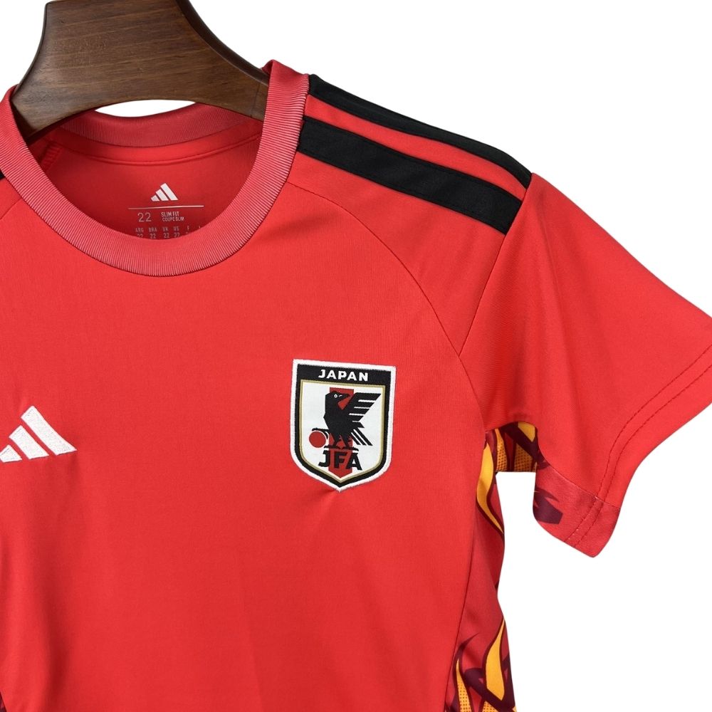 Kit Conjunto Infantil Japão Goleiro Copa do Mundo 2026 Vermelho
